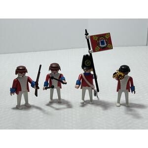 Set of 4 Vintage Geobra 1974 Soldiers, Figures
